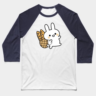 Miki the bunny with bread Baseball T-Shirt